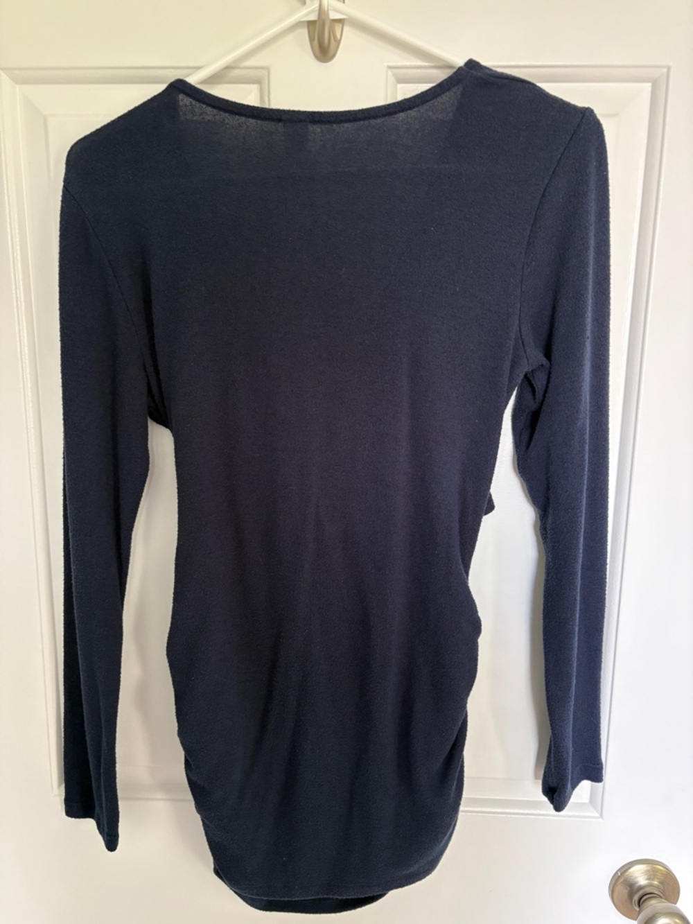 Old Navy Small Maternity Navy Wrap Long Sleeve Shirt - Picture 5 of 9
